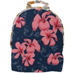 5902244 Pink Blue Illustrated Pattern Flowers Square Pillow Mini Full Print Backpack