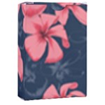 5902244 Pink Blue Illustrated Pattern Flowers Square Pillow Playing Cards Single Design (Rectangle) with Custom Box