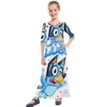 super bluey Kids  Quarter Sleeve Maxi Dress