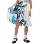 super bluey Kids  Ruffle Flared Wrap Midi Skirt