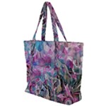 Pink Swirls Flow Zip Up Canvas Bag