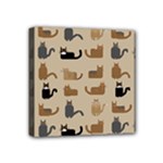 Cat Pattern Texture Animal Mini Canvas 4  x 4  (Stretched)