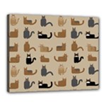 Cat Pattern Texture Animal Canvas 20  x 16  (Stretched)