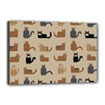 Cat Pattern Texture Animal Canvas 18  x 12  (Stretched)