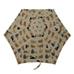 Cat Pattern Texture Animal Mini Folding Umbrellas