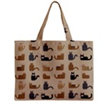 Cat Pattern Texture Animal Zipper Mini Tote Bag