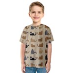 Cat Pattern Texture Animal Kids  Sport Mesh T-Shirt