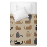 Cat Pattern Texture Animal Duvet Cover Double Side (Single Size)