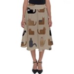 Cat Pattern Texture Animal Perfect Length Midi Skirt