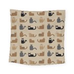 Cat Pattern Texture Animal Square Tapestry (Small)