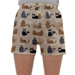 Cat Pattern Texture Animal Sleepwear Shorts