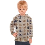 Cat Pattern Texture Animal Kids  Hooded Pullover