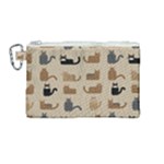 Cat Pattern Texture Animal Canvas Cosmetic Bag (Medium)