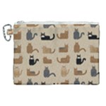 Cat Pattern Texture Animal Canvas Cosmetic Bag (XL)