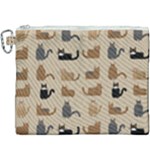 Cat Pattern Texture Animal Canvas Cosmetic Bag (XXXL)
