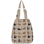 Cat Pattern Texture Animal Center Zip Backpack