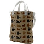 Cat Pattern Texture Animal Canvas Messenger Bag