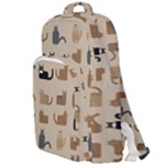 Cat Pattern Texture Animal Double Compartment Backpack