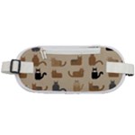 Cat Pattern Texture Animal Rounded Waist Pouch