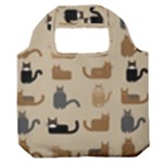 Cat Pattern Texture Animal Premium Foldable Grocery Recycle Bag