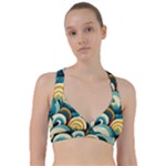 Wave Waves Ocean Sea Abstract Whimsical Sweetheart Sports Bra