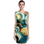 Wave Waves Ocean Sea Abstract Whimsical Classic Sleeveless Midi Dress