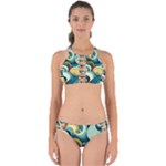 Wave Waves Ocean Sea Abstract Whimsical Perfectly Cut Out Bikini Set