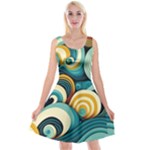 Wave Waves Ocean Sea Abstract Whimsical Reversible Velvet Sleeveless Dress