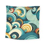 Wave Waves Ocean Sea Abstract Whimsical Square Tapestry (Small)