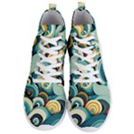 Wave Waves Ocean Sea Abstract Whimsical Men s Lightweight High Top Sneakers