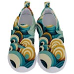 Wave Waves Ocean Sea Abstract Whimsical Kids  Velcro No Lace Shoes