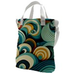 Wave Waves Ocean Sea Abstract Whimsical Canvas Messenger Bag