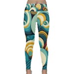 Wave Waves Ocean Sea Abstract Whimsical Lightweight Velour Classic Yoga Leggings