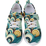 Wave Waves Ocean Sea Abstract Whimsical Women s Velcro Strap Shoes