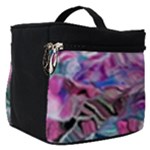 Pink Swirls Blend  Make Up Travel Bag (Small)