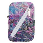 Pink Swirls Blend  Belt Pouch Bag (Small)