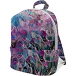 Pink Swirls Blend  Zip Up Backpack