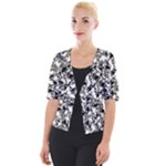 BarkFusion Camouflage Cropped Button Cardigan