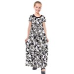 BarkFusion Camouflage Kids  Short Sleeve Maxi Dress