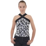 BarkFusion Camouflage Cross Neck Velour Top