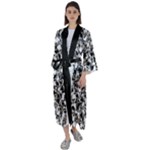 BarkFusion Camouflage Maxi Satin Kimono