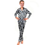 BarkFusion Camouflage Kids  Satin Long Sleeve Pajamas Set