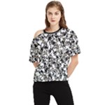 BarkFusion Camouflage One Shoulder Cut Out T-Shirt