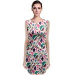 Multi Colour Pattern Classic Sleeveless Midi Dress