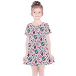 Multi Colour Pattern Kids  Simple Cotton Dress