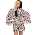 Multi Colour Pattern Long Sleeve Kimono