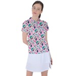Multi Colour Pattern Women s Polo T-Shirt