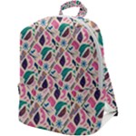 Multi Colour Pattern Zip Up Backpack