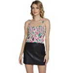 Multi Colour Pattern Flowy Camisole Tie Up Top