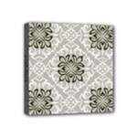 black and white square bkgd Mini Canvas 4  x 4  (Stretched)